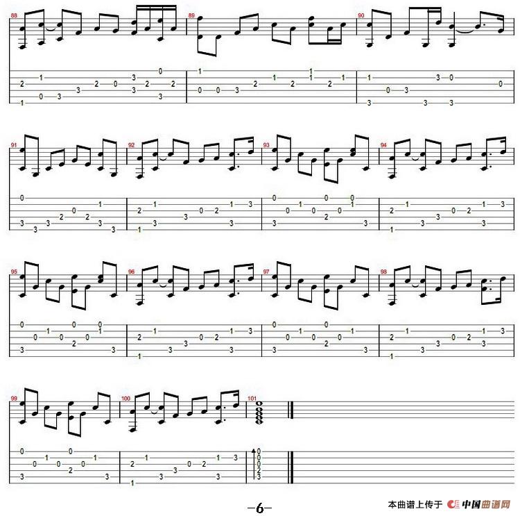 the daydream（白日梦）（指弹谱）