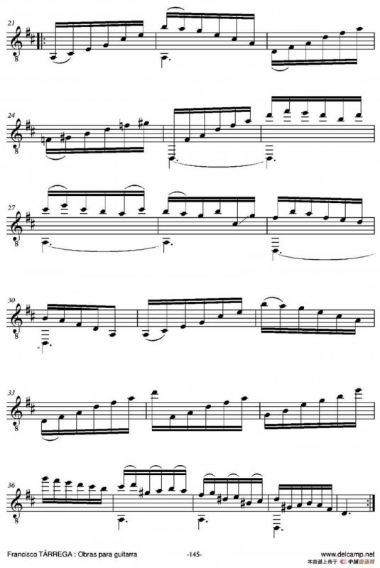 LA MARIPOSA(Estudio A mi querido descipulo D. Manuel Loscos)（古典吉他）