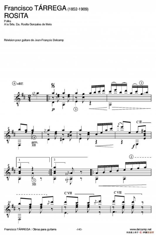 ROSITA(Polka A la Srta.Da.Rosita Gonzales de Melo)（古典吉他）