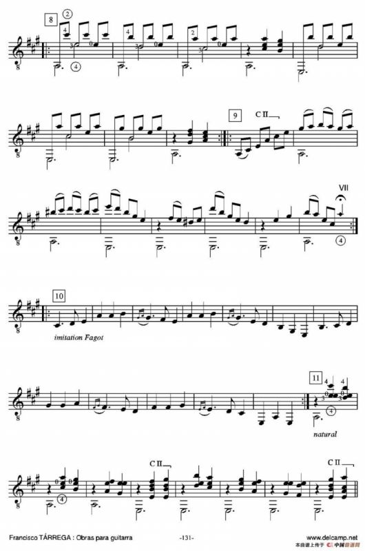 GRAN JOTA DE CONCIERTO(Arreglado sobre la Jota aragonesa de Julian Arcas)（古典吉他）