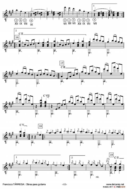 GRAN JOTA DE CONCIERTO(Arreglado sobre la Jota aragonesa de Julian Arcas)（古典吉他）