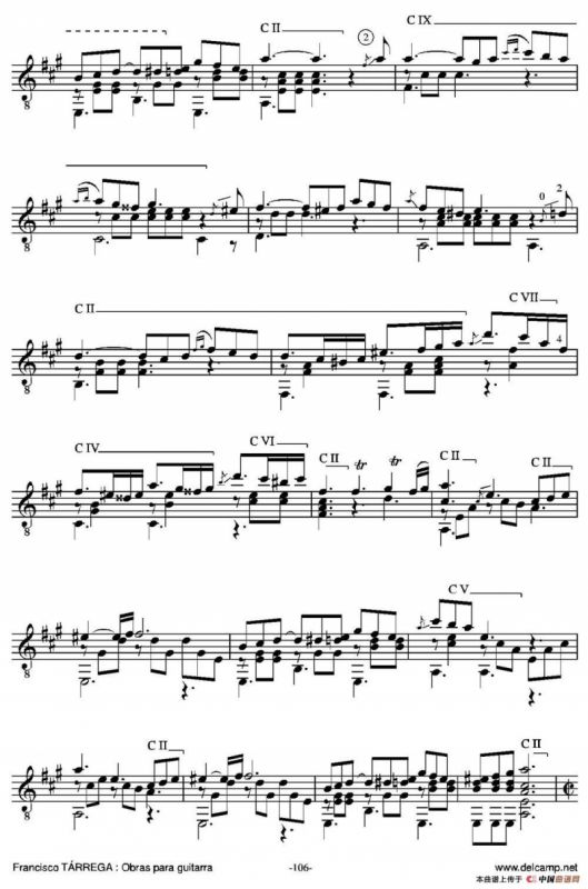 EL CARNAVAL DE VENECIA(Grande variaciones sobre un tema de Niccolo Paganini)（古典吉他）