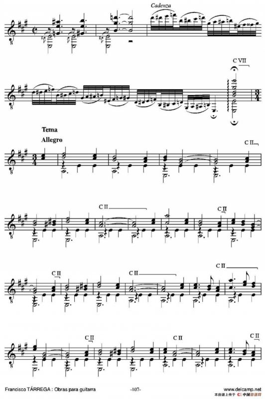 EL CARNAVAL DE VENECIA(Grande variaciones sobre un tema de Niccolo Paganini)（古典吉他）