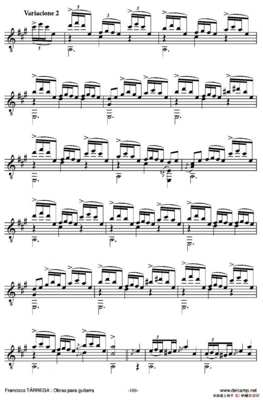 EL CARNAVAL DE VENECIA(Grande variaciones sobre un tema de Niccolo Paganini)（古典吉他）