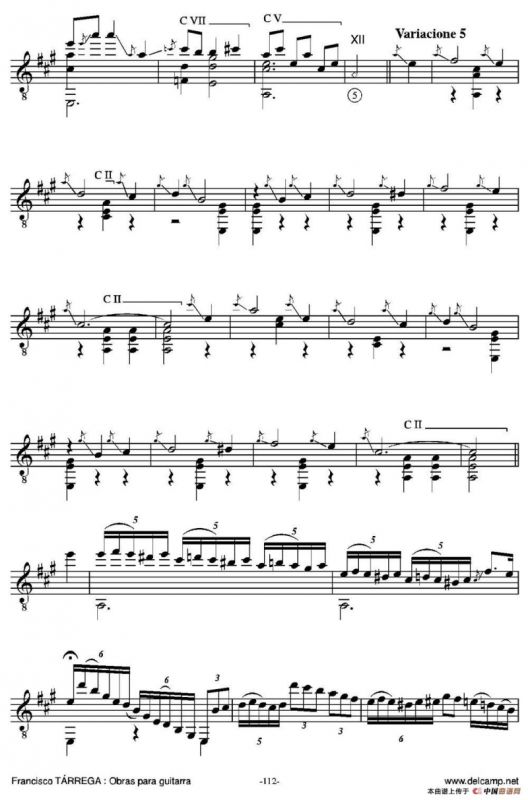 EL CARNAVAL DE VENECIA(Grande variaciones sobre un tema de Niccolo Paganini)（古典吉他）