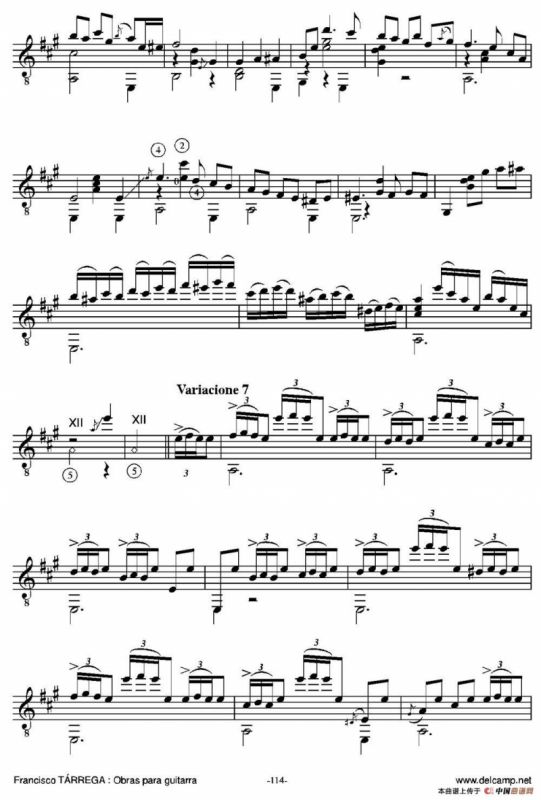 EL CARNAVAL DE VENECIA(Grande variaciones sobre un tema de Niccolo Paganini)（古典吉他）