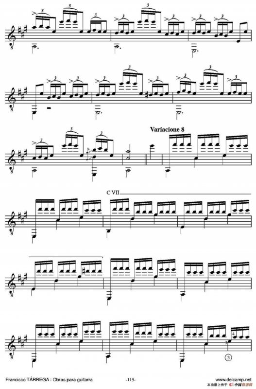 EL CARNAVAL DE VENECIA(Grande variaciones sobre un tema de Niccolo Paganini)（古典吉他）