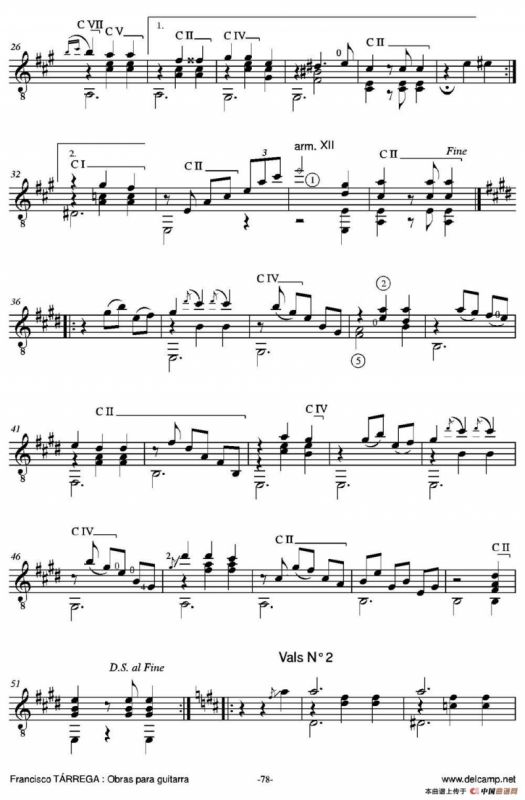 LAS DOS HERMANITAS(Dos valses)（古典吉他）