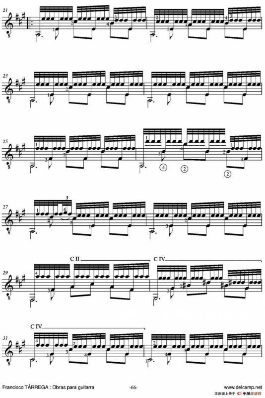 RECUERDOS DE LA ALHAMBRA(Hommage a Ieminent artiste Alfed Cottin)（古典吉他）