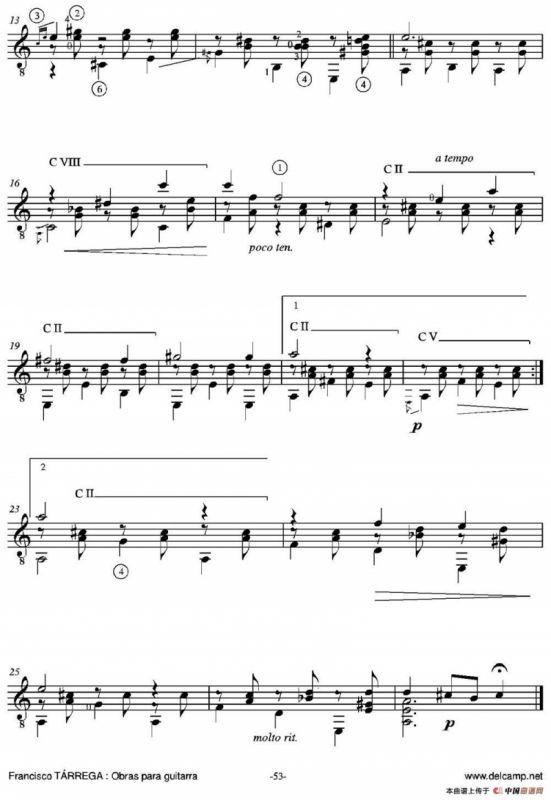 PRELUDIO NUMERO 2(A mi queridisimo discipulo Miguel Llobet)（古典吉他）