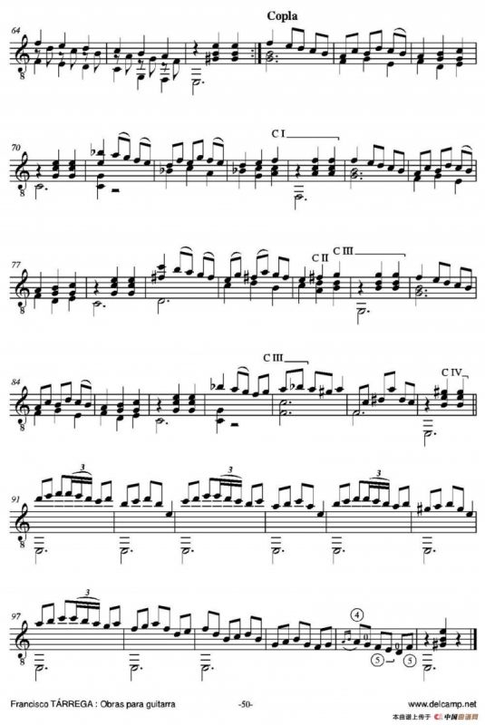 MALAGUENA(Facil)（古典吉他）