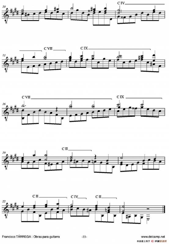 ESTUDIO(Sobre un tema de Richard Wagner)（古典吉他）