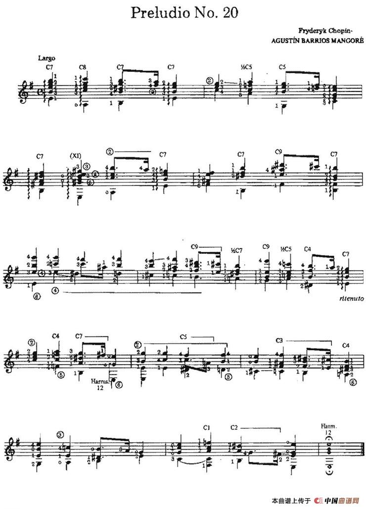 Preludio No.20（古典吉他）