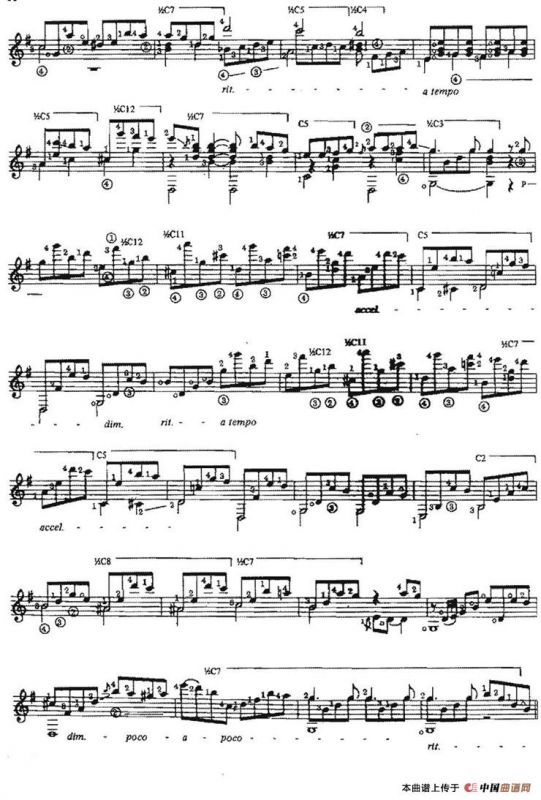 A mi madre（古典吉他）