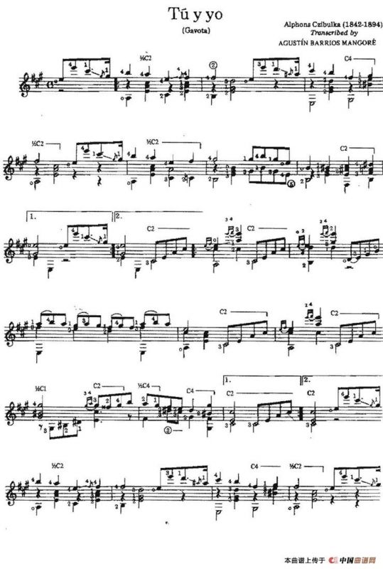 Tu y yo （古典吉他）