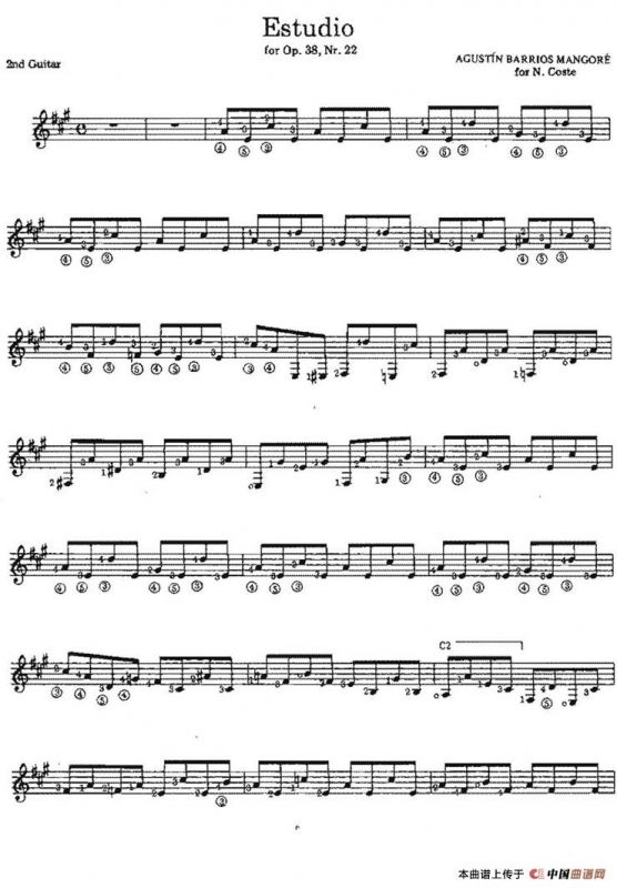 Estudio（for Op.38no.22）（古典吉他）