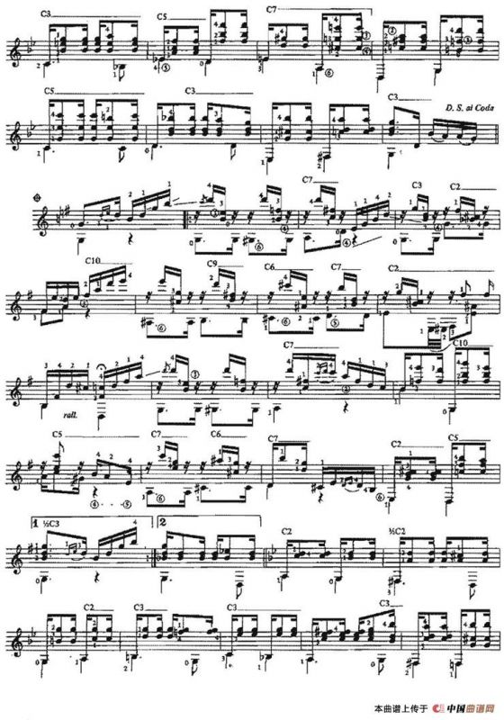 Choro da Saudade（古典吉他）