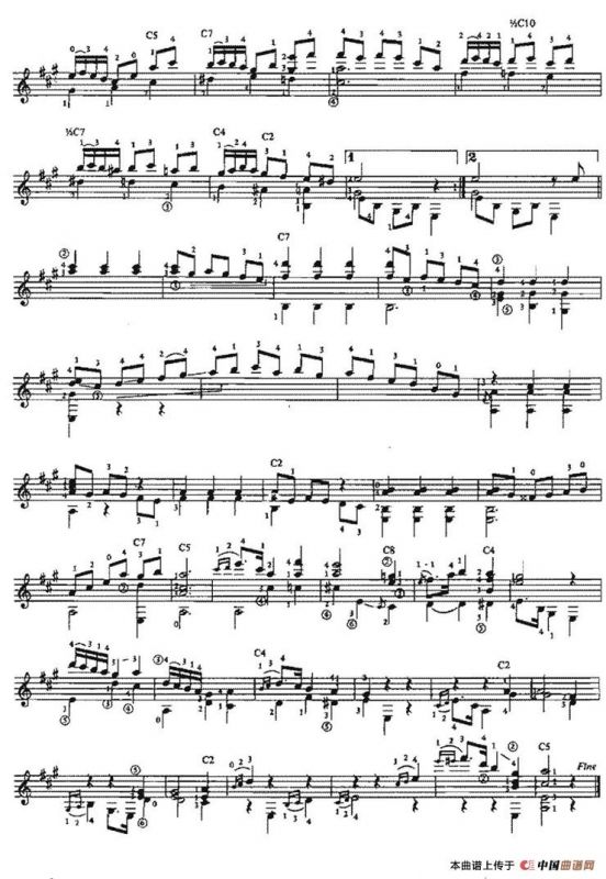 Minueto en La（古典吉他）