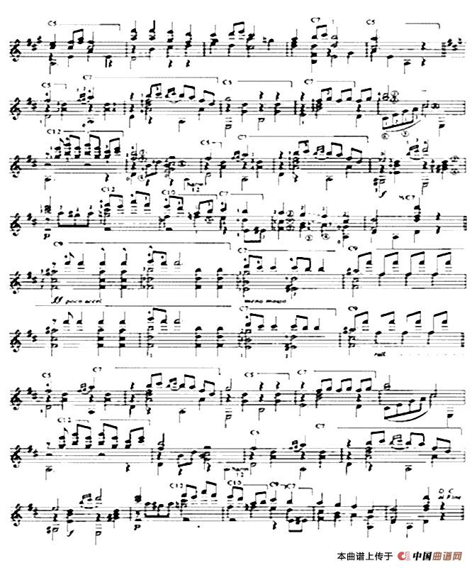 Madrigal - Gavota（古典吉他）