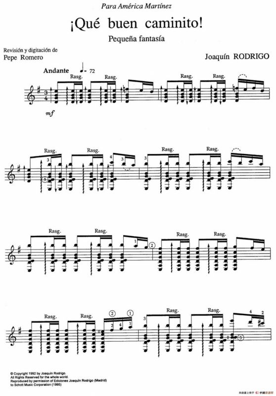 Joaquin Rodrigo Music for Guitar（罗德里戈吉他音乐P80-89（古典吉他）