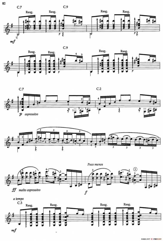 Joaquin Rodrigo Music for Guitar（罗德里戈吉他音乐P80-89（古典吉他）