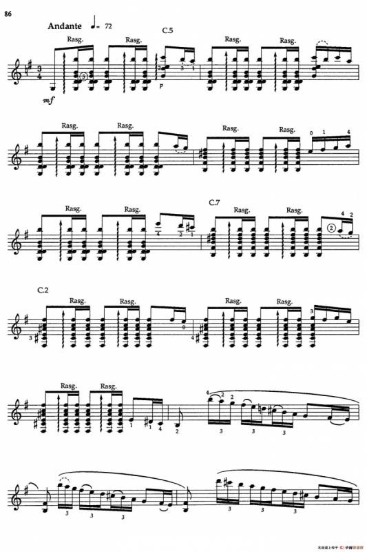 Joaquin Rodrigo Music for Guitar（罗德里戈吉他音乐P80-89（古典吉他）