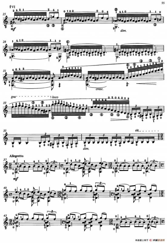 Joaquin Rodrigo Music for Guitar（罗德里戈吉他音乐P54-60）（古典吉他）