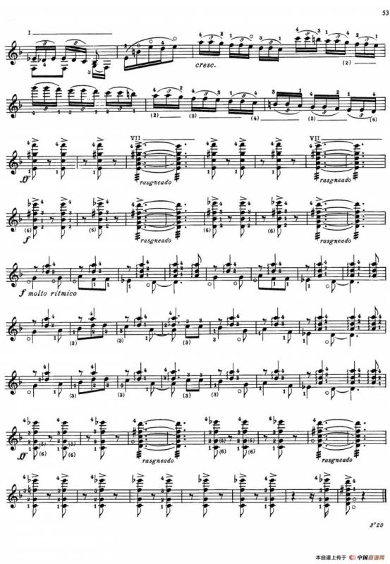 Joaquin Rodrigo Music for Guitar（罗德里戈吉他音乐P47-53）（古典吉他）