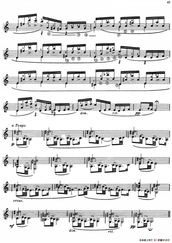 Joaquin Rodrigo Music for Guitar（罗德里戈吉他音乐P38-46）（古典吉他）