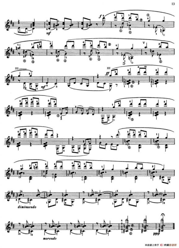 Joaquin Rodrigo Music for Guitar（罗德里戈吉他音乐P12-21）（古典吉他）