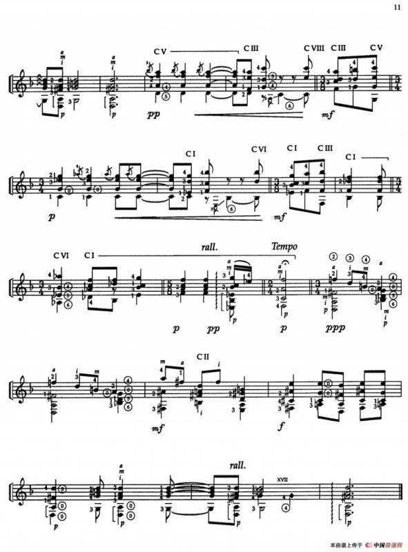 Joaquin Rodrigo Music for Guitar（罗德里戈吉他音乐P7-11）（古典吉他）