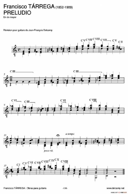 《塔雷加作品全集》第12部分（古典吉他）