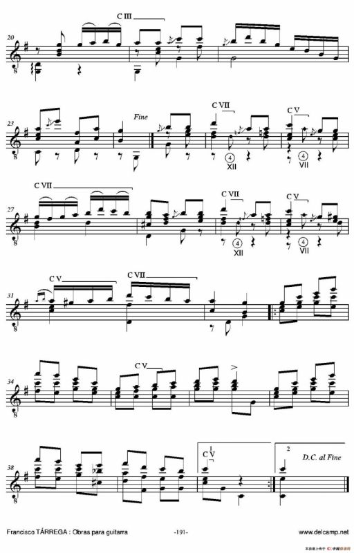 《塔雷加作品全集》第11部分（古典吉他）