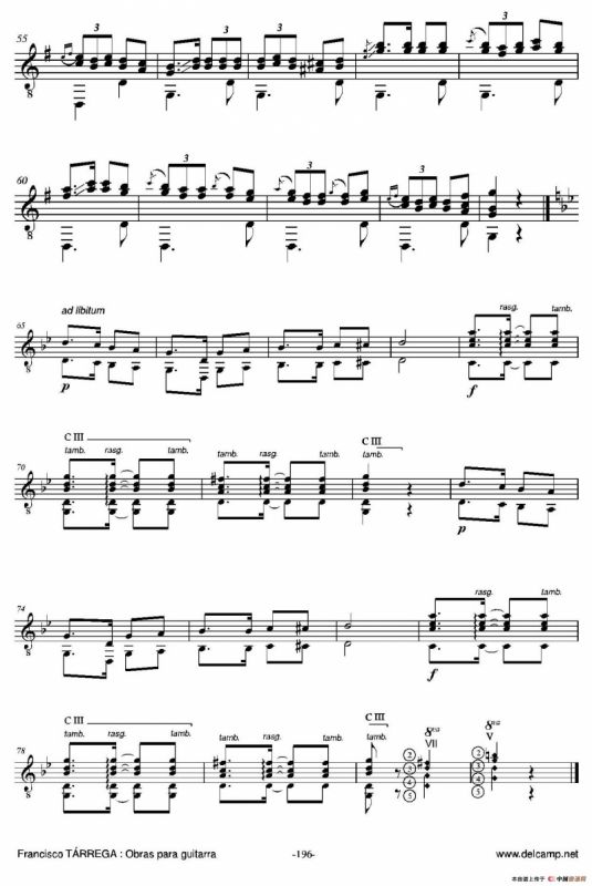 《塔雷加作品全集》第11部分（古典吉他）