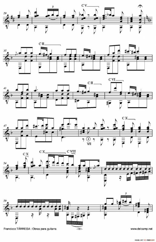《塔雷加作品全集》第10部分（古典吉他）