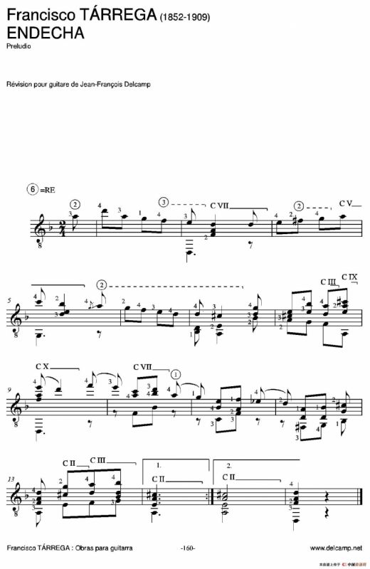 《塔雷加作品全集》第9部分（古典吉他）