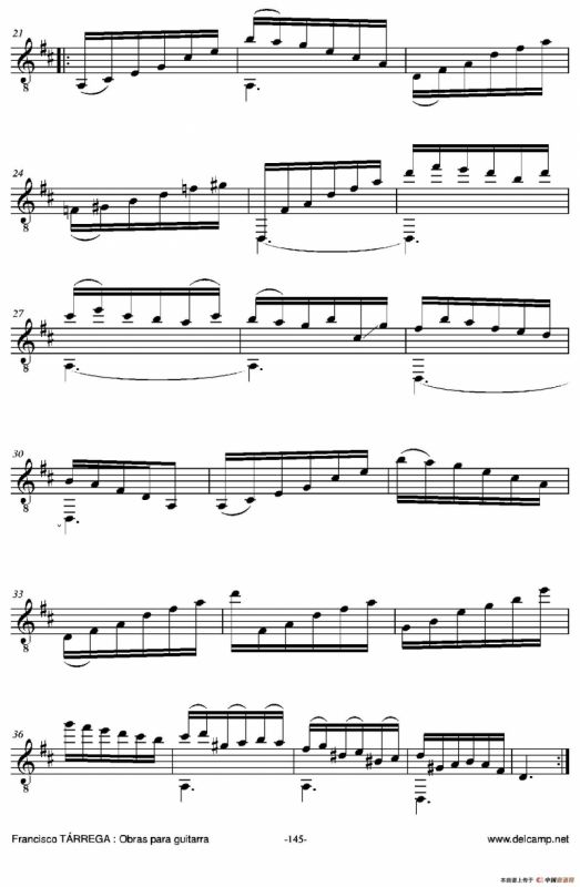 《塔雷加作品全集》第8部分（古典吉他）