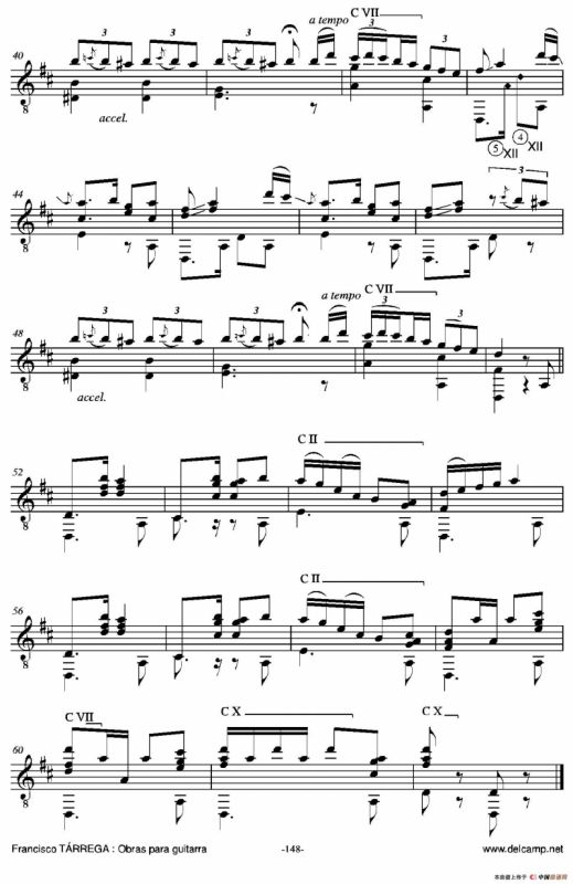 《塔雷加作品全集》第8部分（古典吉他）