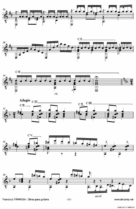 《塔雷加作品全集》第8部分（古典吉他）