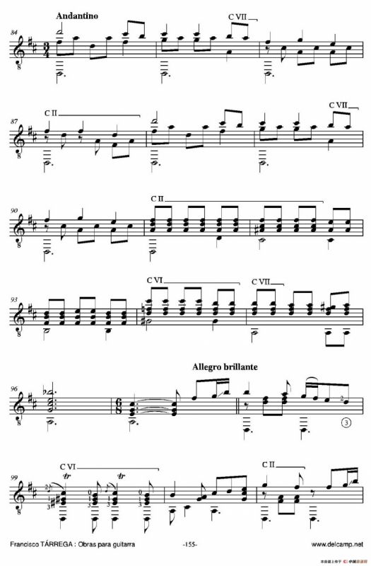 《塔雷加作品全集》第8部分（古典吉他）