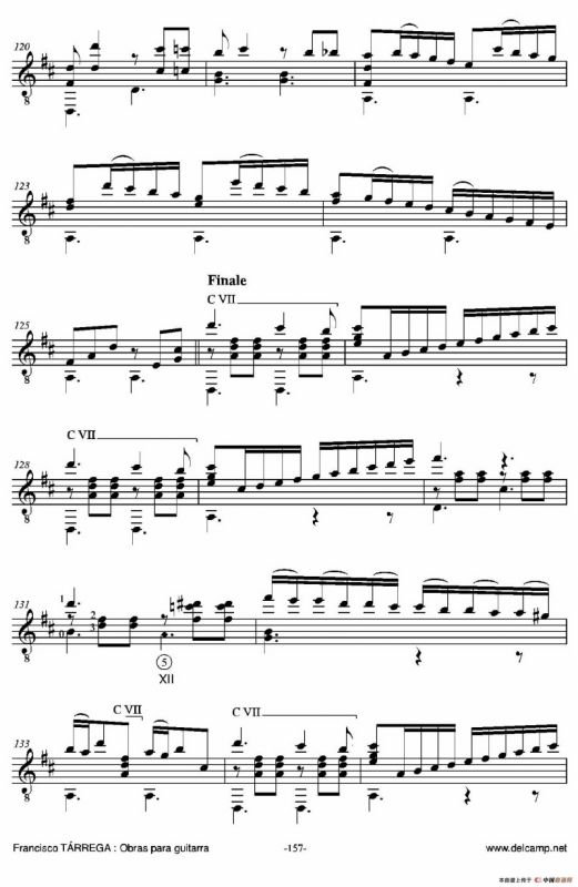 《塔雷加作品全集》第8部分（古典吉他）