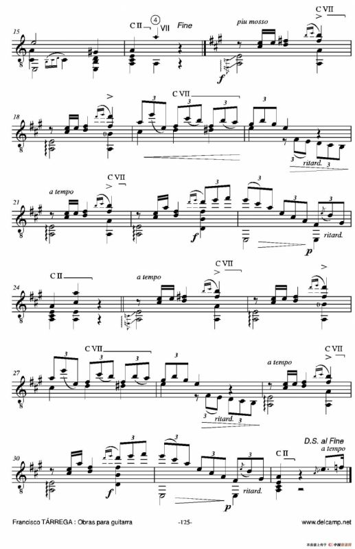 《塔雷加作品全集》第7部分（古典吉他）