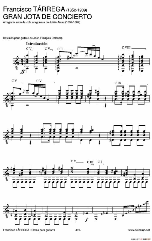 《塔雷加作品全集》第7部分（古典吉他）