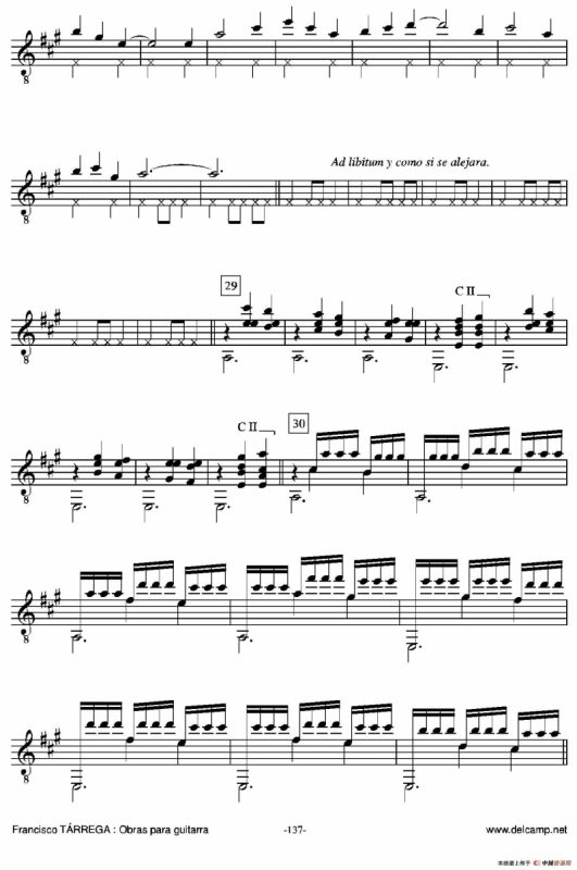 《塔雷加作品全集》第7部分（古典吉他）