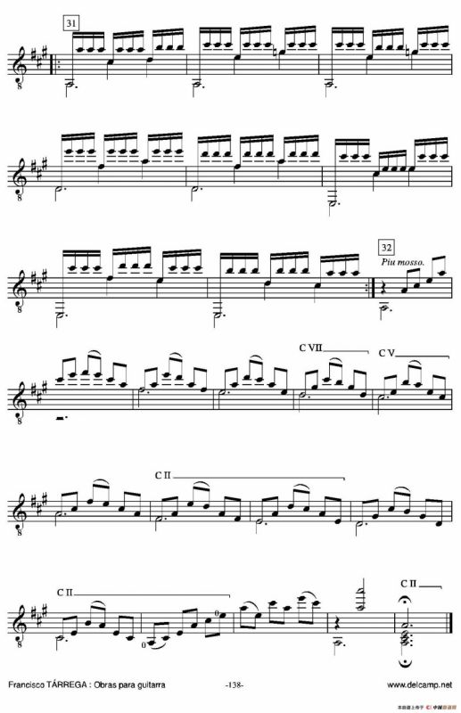 《塔雷加作品全集》第7部分（古典吉他）