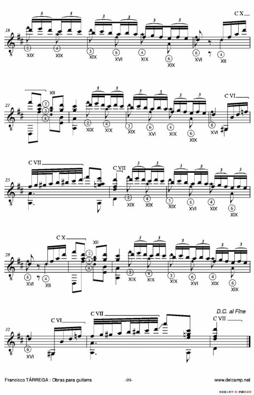 《塔雷加作品全集》第6部分（古典吉他）