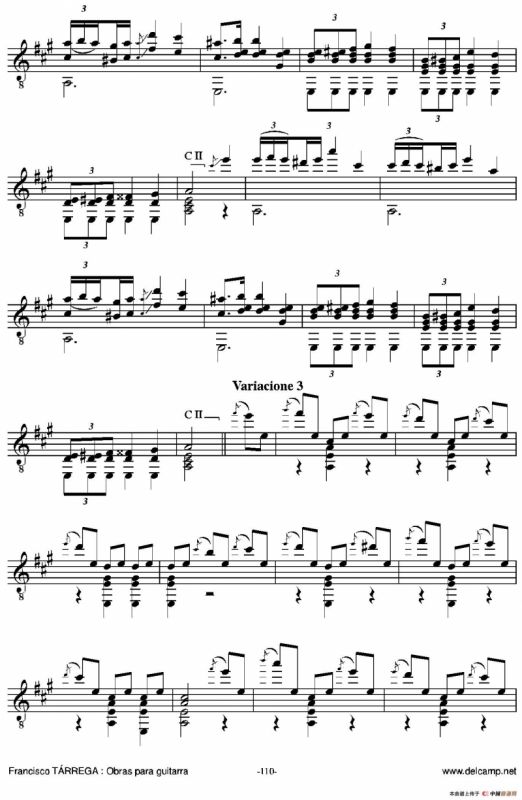 《塔雷加作品全集》第6部分（古典吉他）