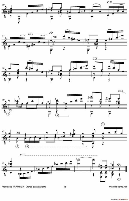 《塔雷加作品全集》第5部分（古典吉他）