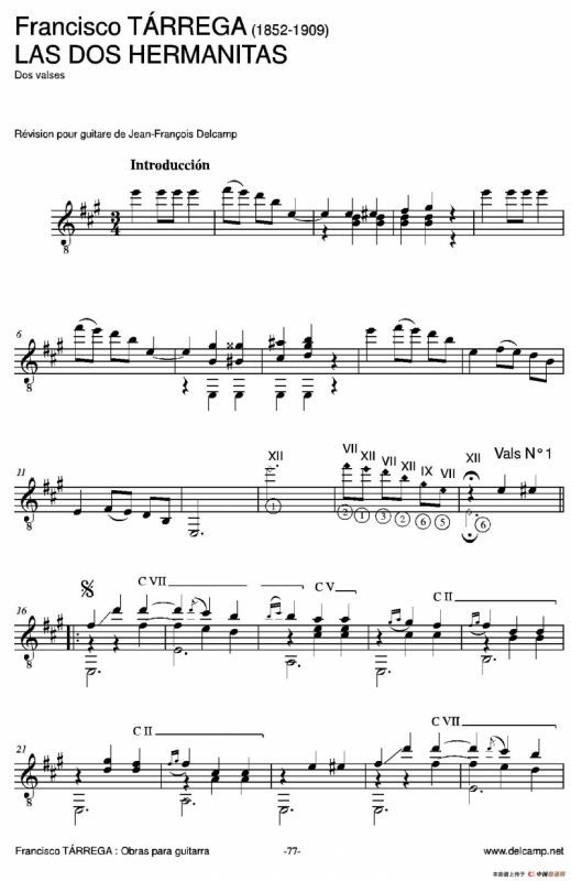 《塔雷加作品全集》第5部分（古典吉他）