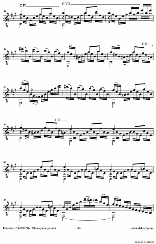 《塔雷加作品全集》第5部分（古典吉他）